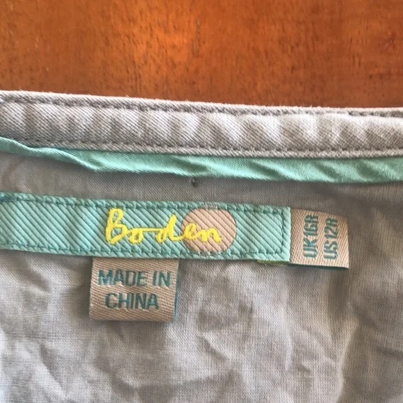 Boden Pale Blue 100% Linen‎ Skirt Sz 12 - EUC - Picture 7 of 10